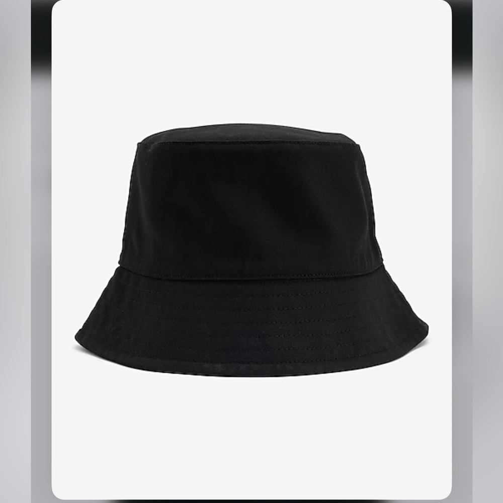 Express black bucket hat